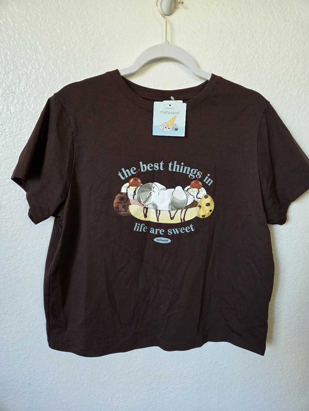Uniqlo Mofusand The Best Things In Life Are Sweet Graphic T-Shirt Size Xlarge